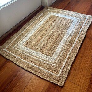 Natural Fiber Jute Accent Rug 2x3 NEW